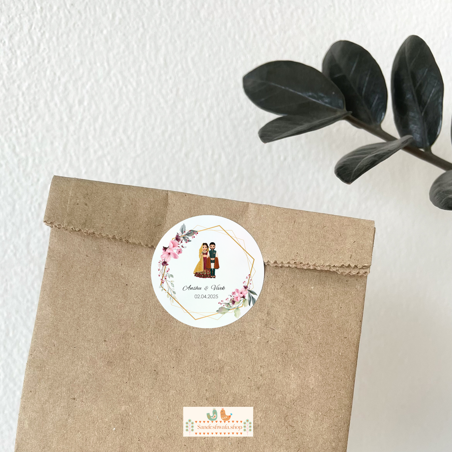 Loving Couple Wedding Sticker