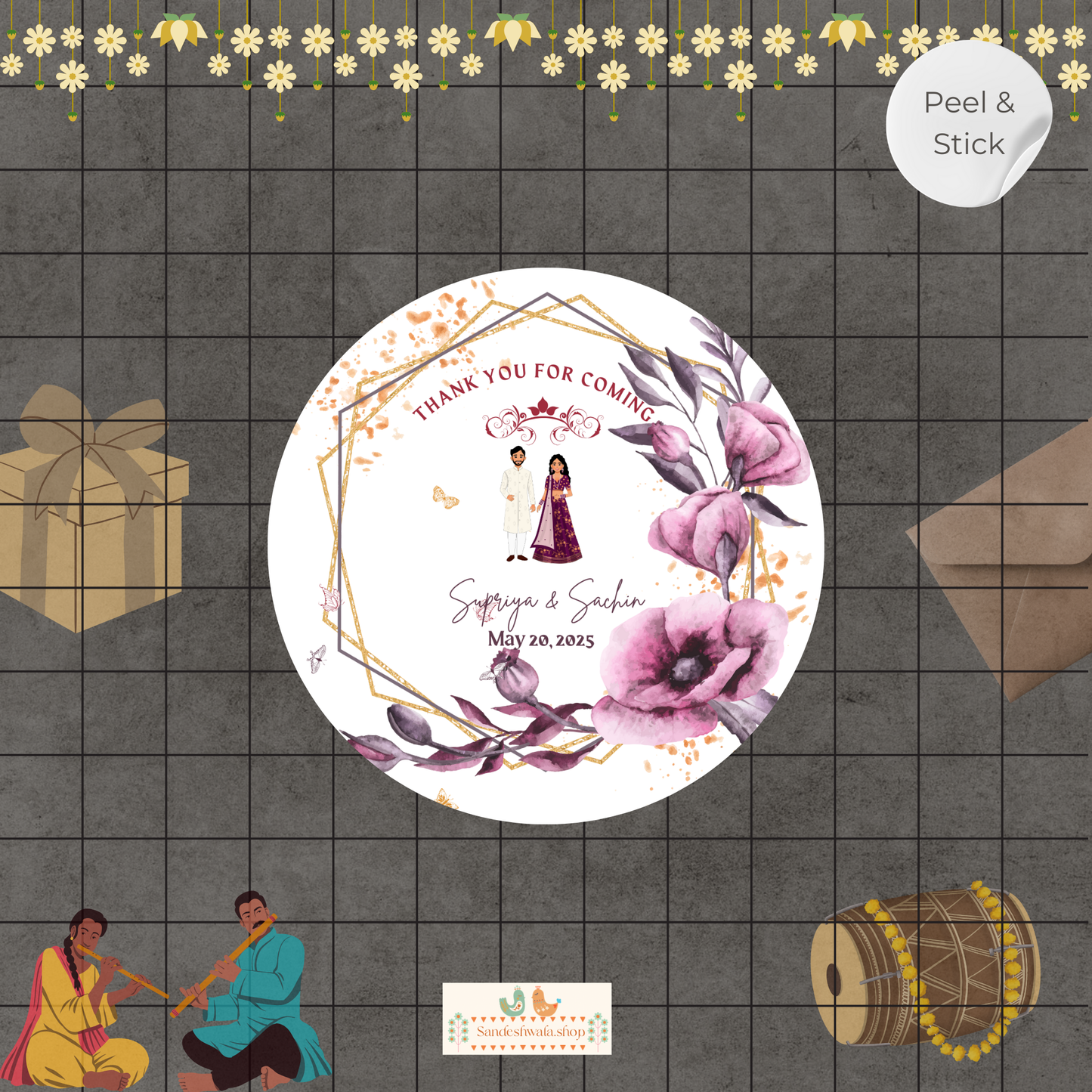 Loving Rose Wedding Sticker