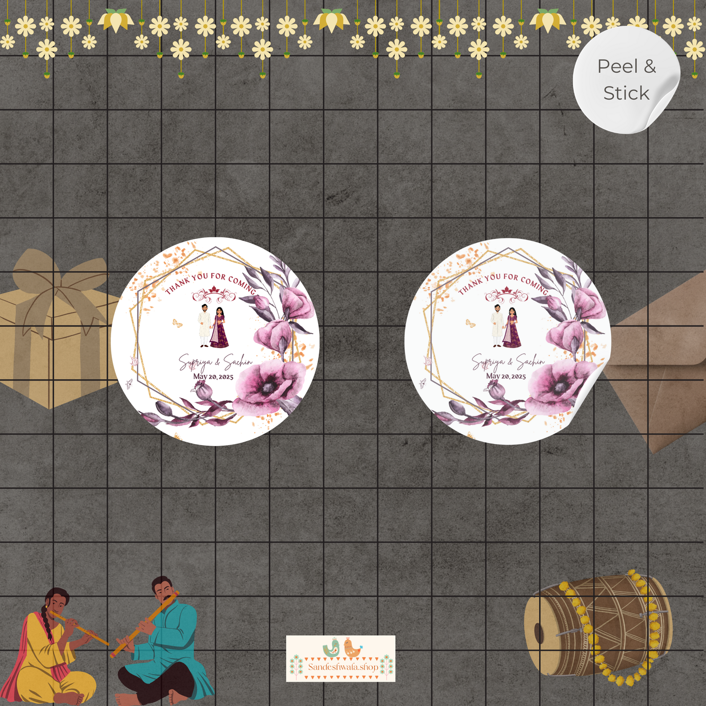 Loving Rose Wedding Sticker