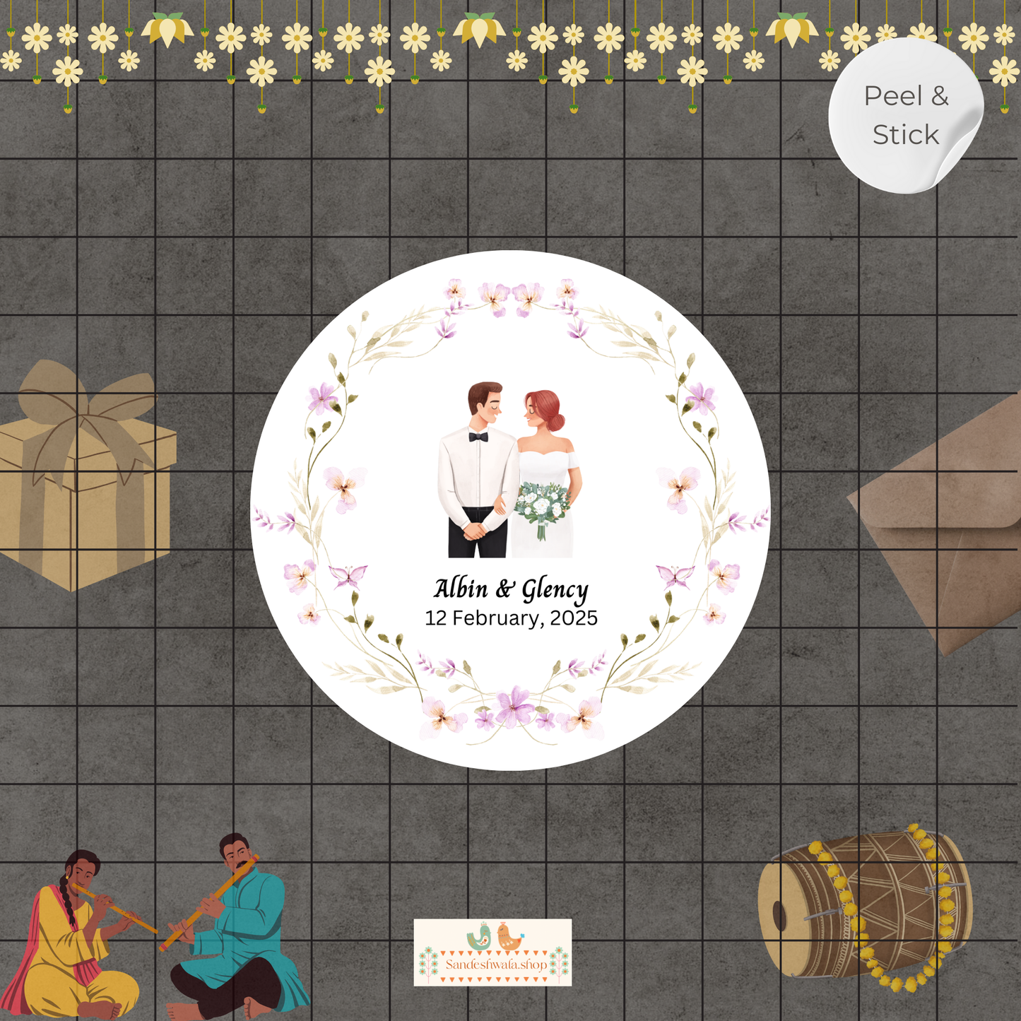 Made for each other Christian Couple Wedding Sticker