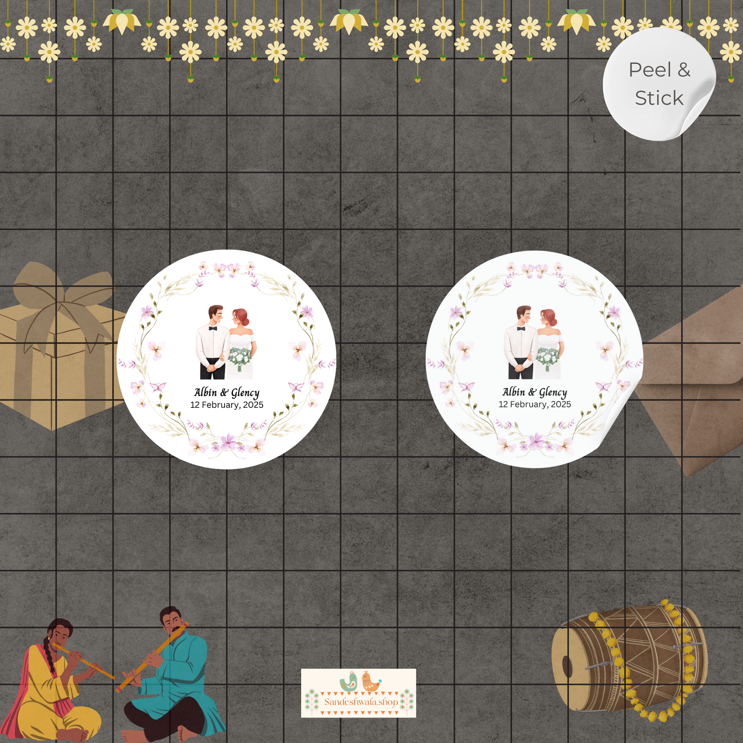 Made for each other Christian Couple Wedding Sticker