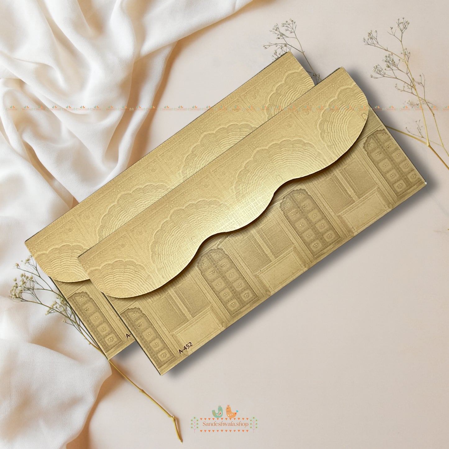 Temple Cow Theme Shagun Envelope - Essential Collection