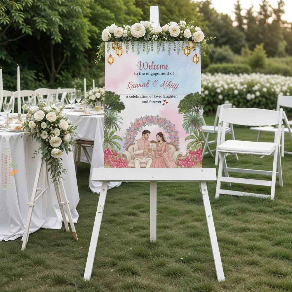 Romantic Floral Pastel - Welcome Board
