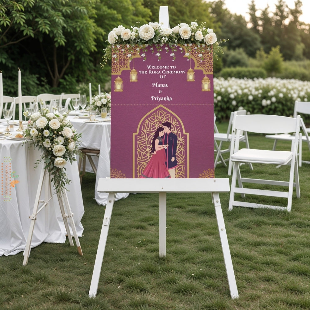 Royal Maroon Roka - Welcome Board