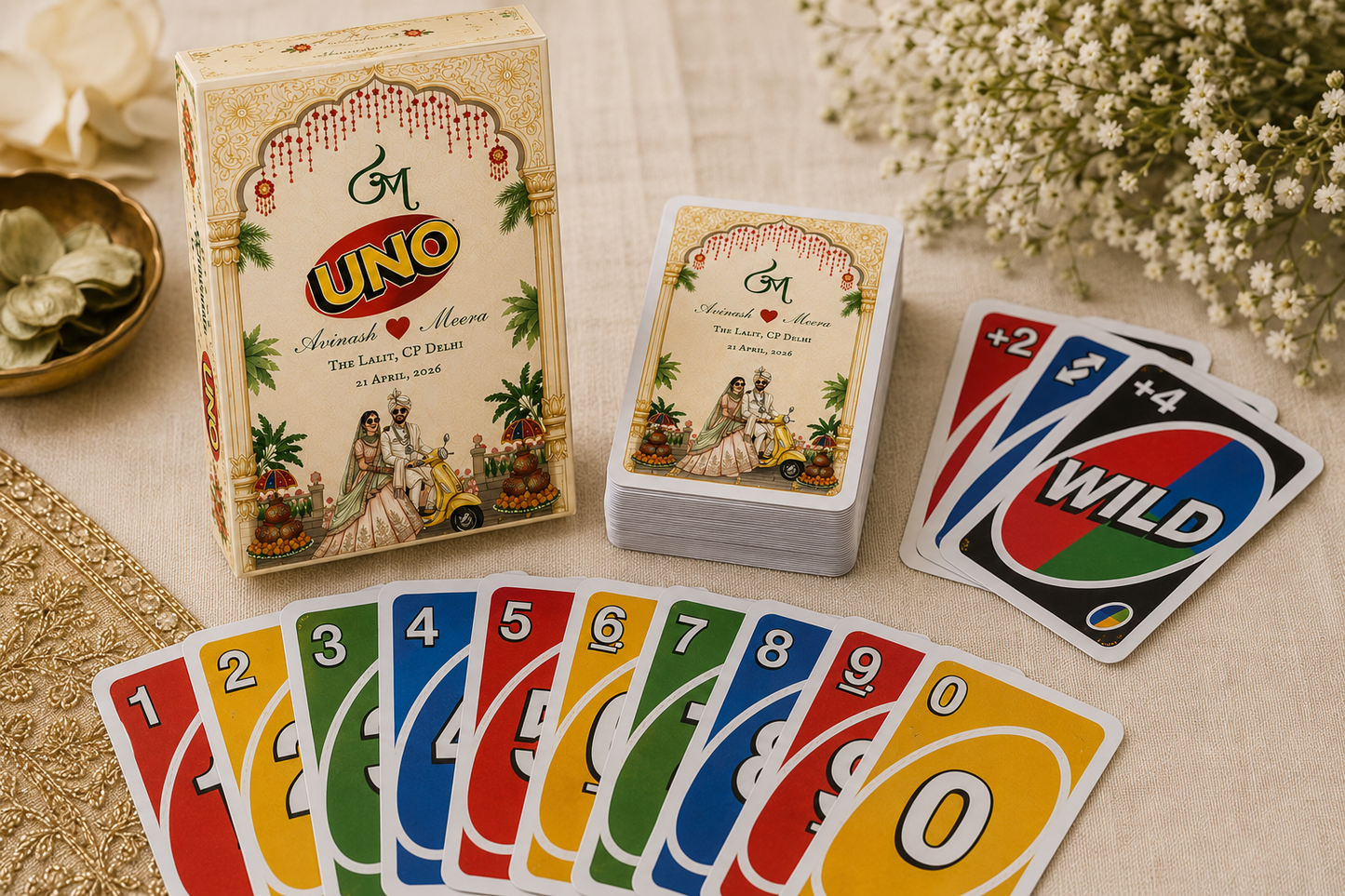 Customised Wedding Uno Card - Wedding Games