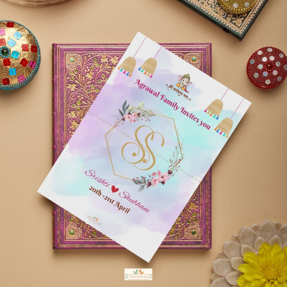 Sangeet night itinerary card by Sandeshwala