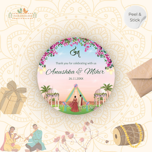 Married Couple Theme Wedding Gift Sticker