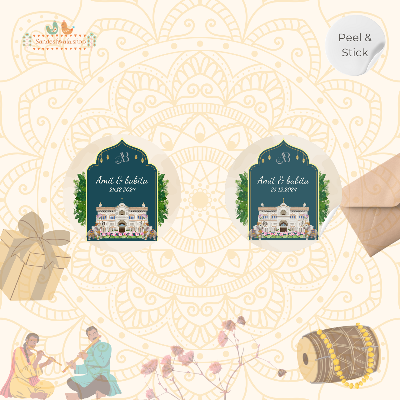 Royal Palace Wedding Gift Sticker