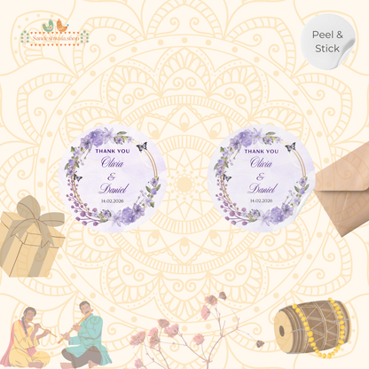 Modern Floral Wedding Gift Stickers