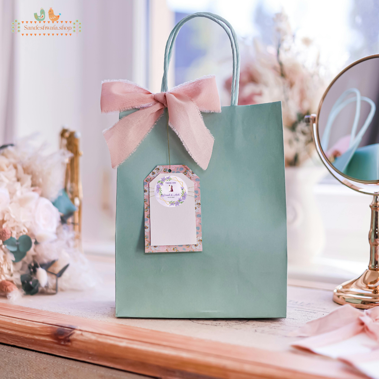 Lavender themed couple Wedding Gift Sticker