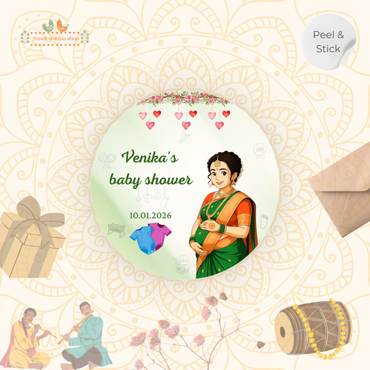 Personalised Traditional Baby Shower Stickers