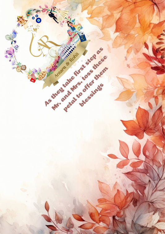 Rich Autumn Floral Petal Cone