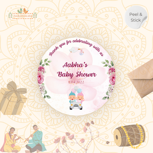 Personalised Thank You Baby Shower Stickers