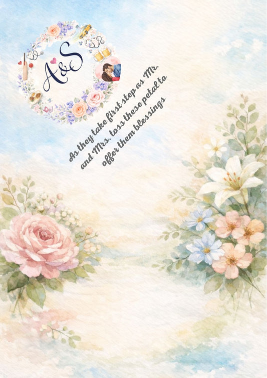 Elegant Blush Floral Petal Cone