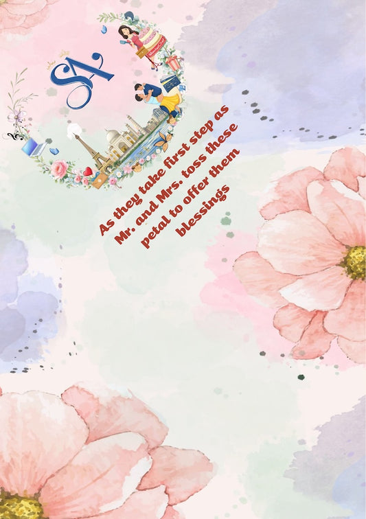 Soft Watercolour Floral Petal Cone