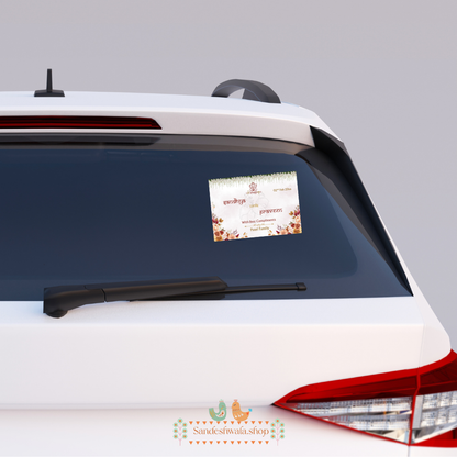 Traditional Indian Wedding Car Sticker