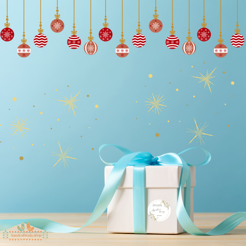 Beige Floral Thank You Wedding Sticker