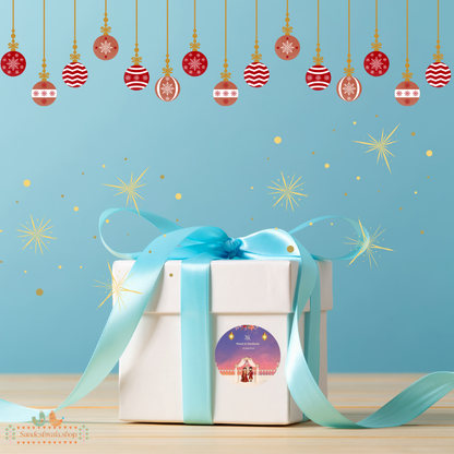Sunset Mandap Indian Couple Wedding Sticker