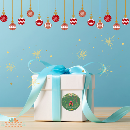 Green Mehendi Ceremony Wedding Sticker