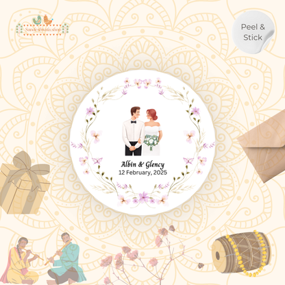 Pastel Floral Christian Wedding Sticker