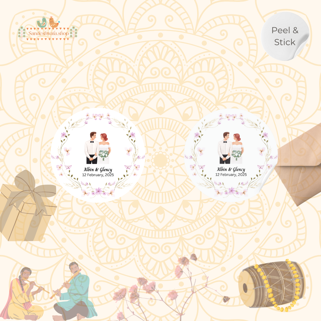 Pastel Floral Christian Wedding Sticker