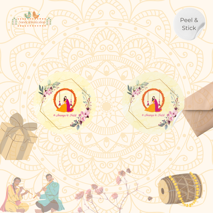 Vibrant Haldi Ceremony Wedding Sticker