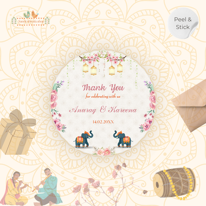 Floral Lantern Wedding Sticker