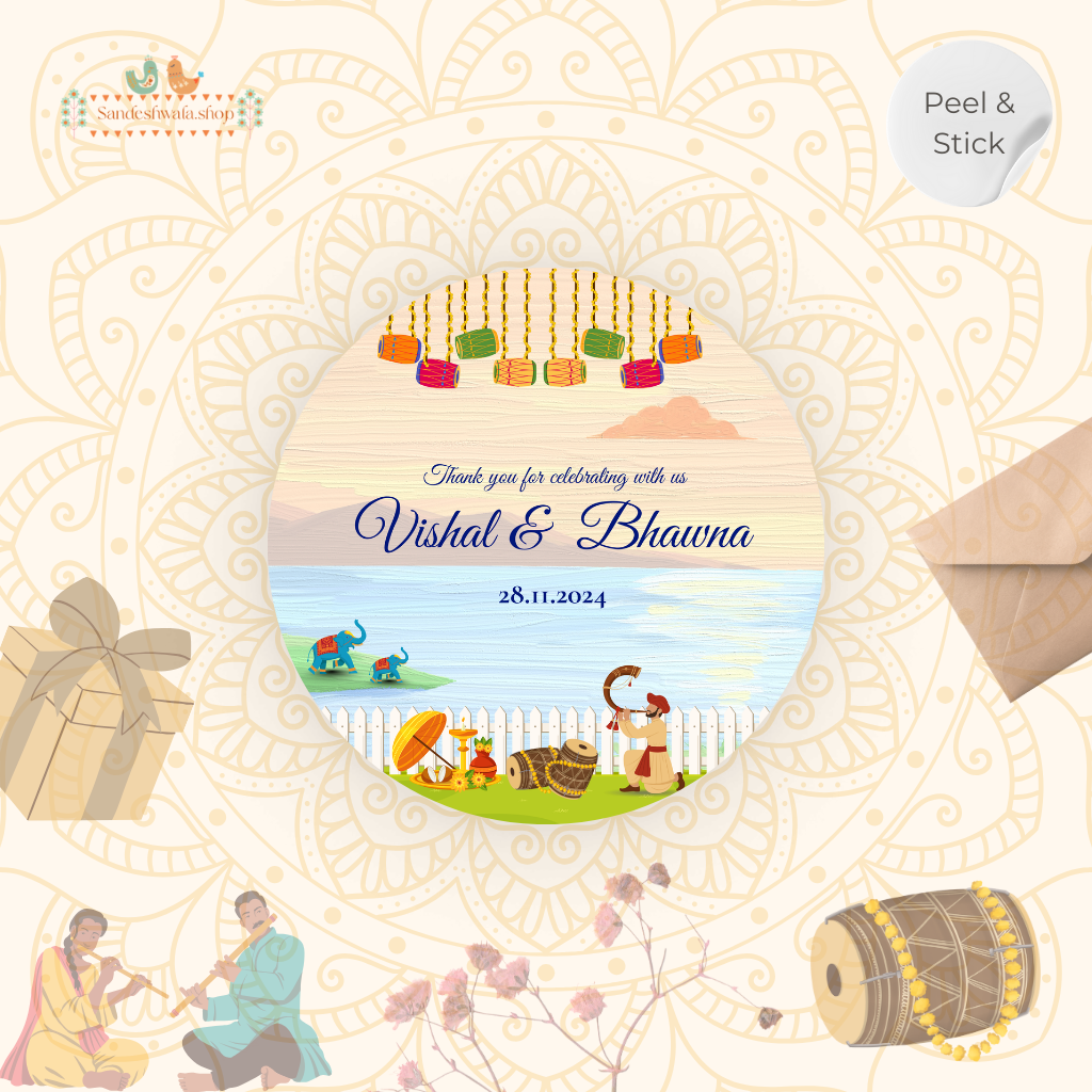 Cultural Theme Wedding Stickers