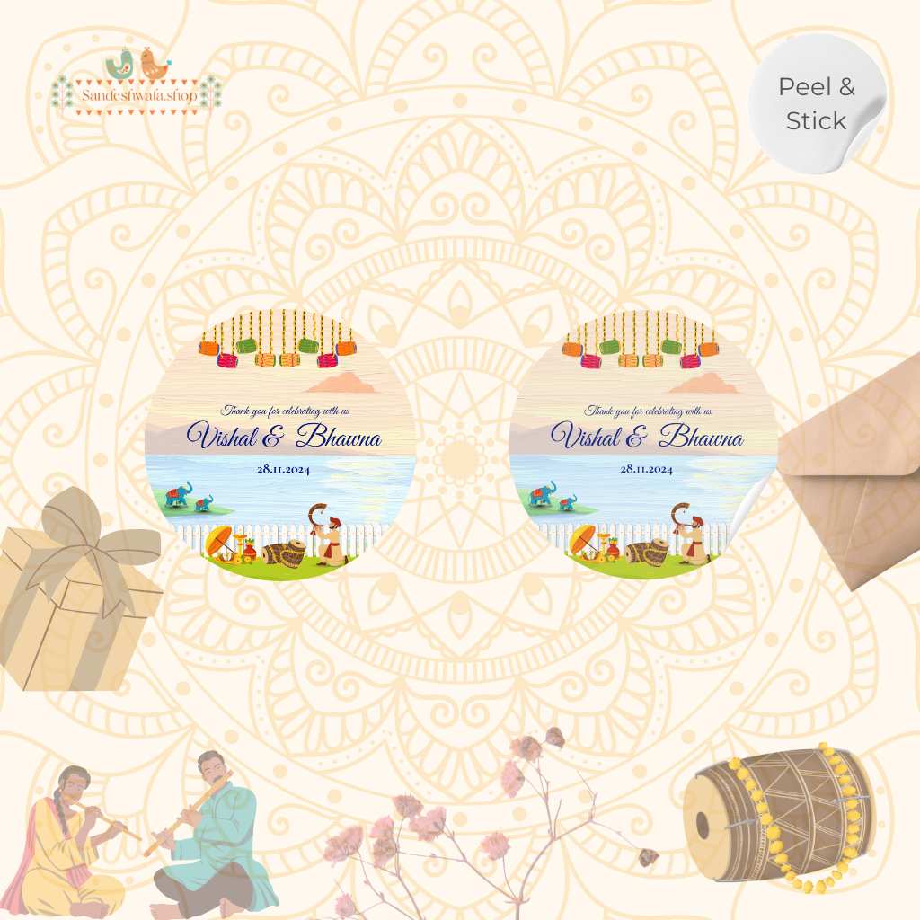 Cultural Theme Wedding Stickers