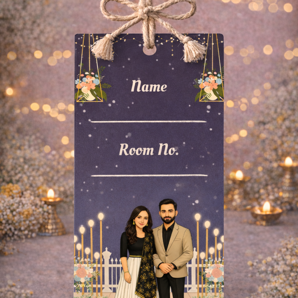 Personalised Night Sky Wedding Luggage Tag