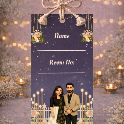 Personalised Night Sky Wedding Luggage Tag