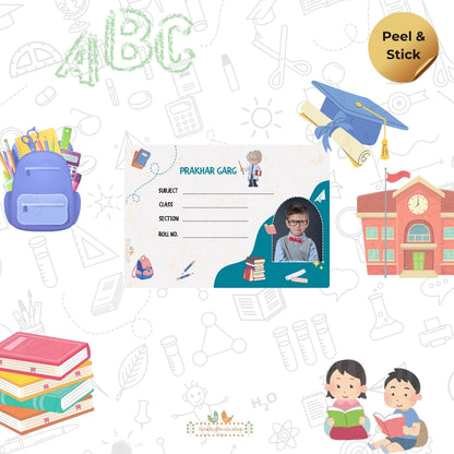 Little Genius School Name Sticker