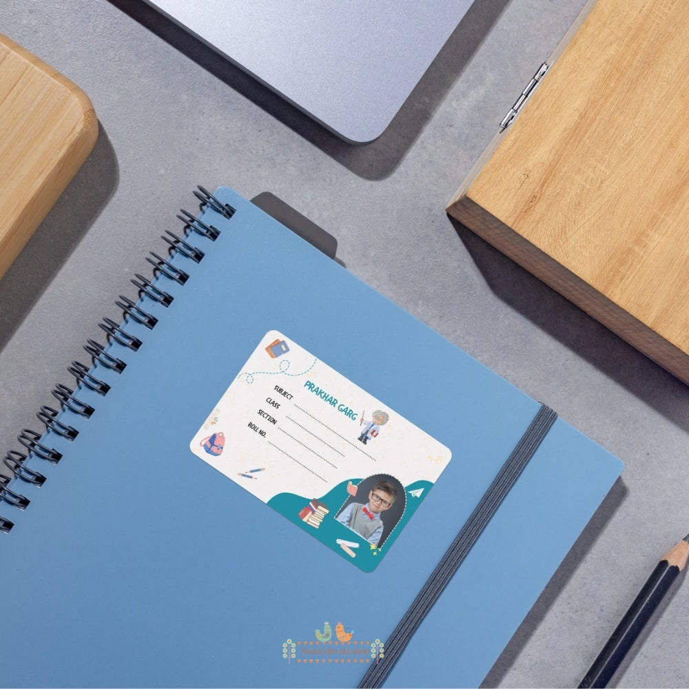 Little Genius School Name Sticker