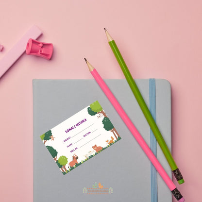 Forest Friends School Name Sticker