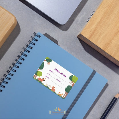 Forest Friends School Name Sticker