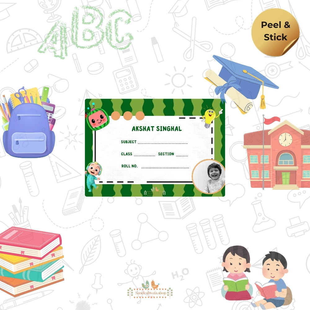 Jungle Fun School Name Sticker