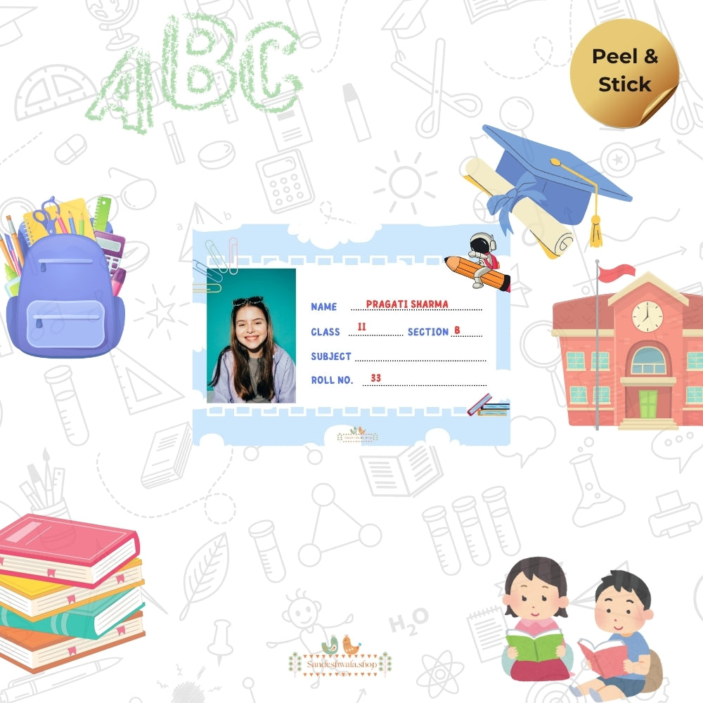 Adventure Sky School Name Sticker