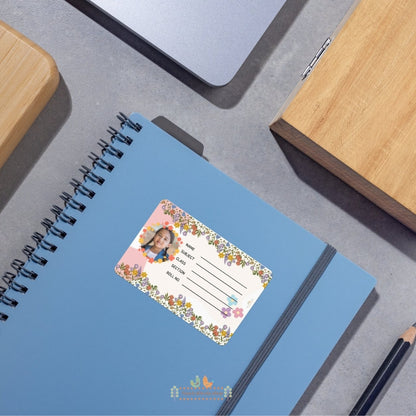 Floral Delight School Name Sticker