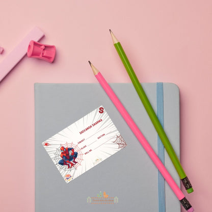 Spiderman Web School Name Sticker