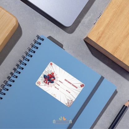 Spiderman Web School Name Sticker