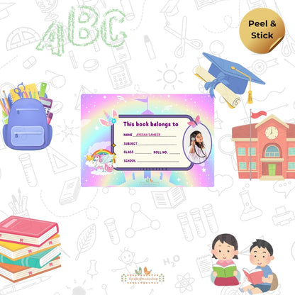 Rainbow Dream School Name Sticker