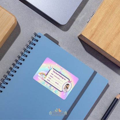 Rainbow Dream School Name Sticker