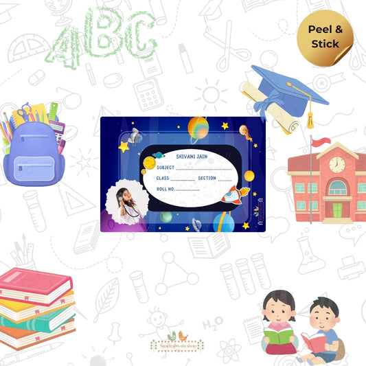 Space Explorer School Name Sticker