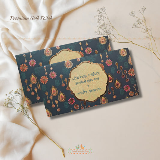 Premium Diya & Floral Shagun Envelope - Signature Collection