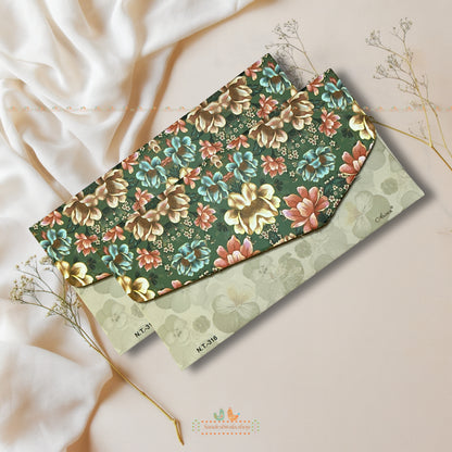 Floral Gold Foil Wedding Shagun Envelope - Signature Collection