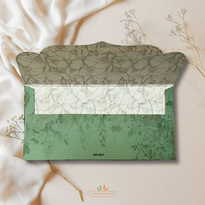 Green Sacred Cow Velvet Touch Shagun Envelope - Luxe Collection