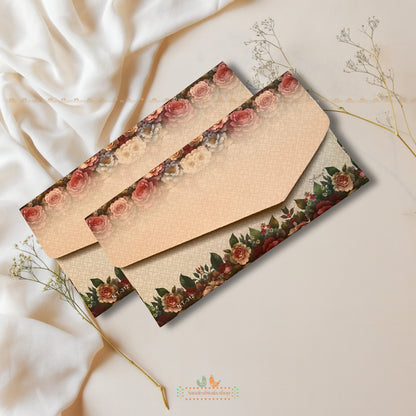 Blush Floral Gold Foil Shagun Envelope – Signature Collection