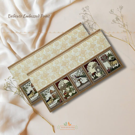 Heritage Cultural Art Embossed Shagun Envelope - Luxe Collection