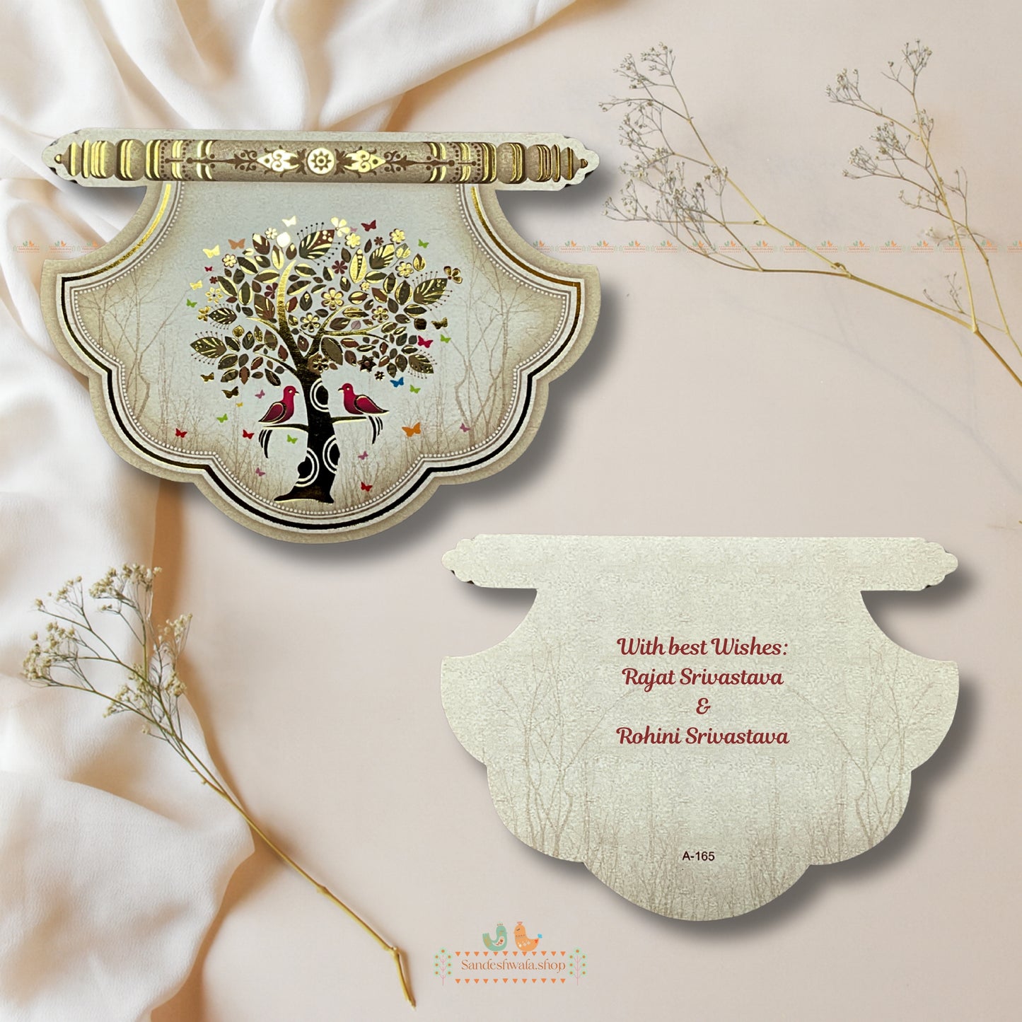 Decorative Fan Shape Cut Shagun Envelope - Signature Collection