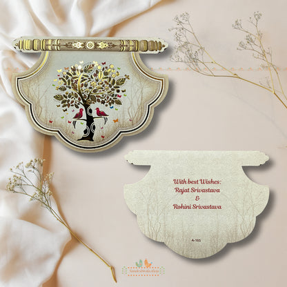 Decorative Fan Shape Cut Shagun Envelope - Signature Collection